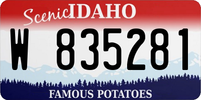 ID license plate W835281