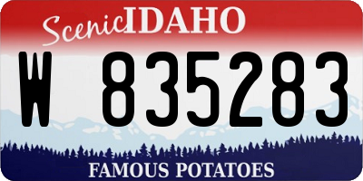 ID license plate W835283