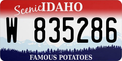 ID license plate W835286