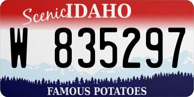 ID license plate W835297