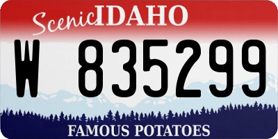ID license plate W835299