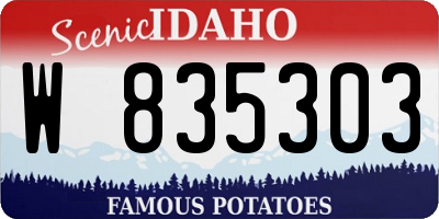 ID license plate W835303