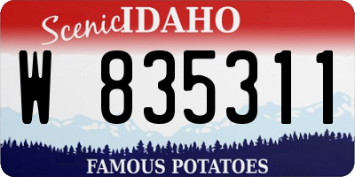 ID license plate W835311