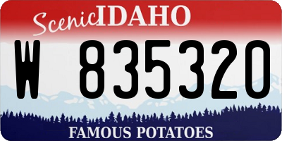 ID license plate W835320