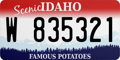 ID license plate W835321