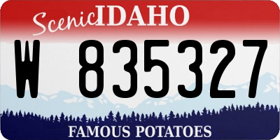 ID license plate W835327