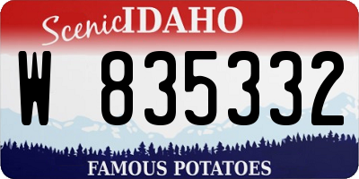 ID license plate W835332