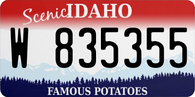 ID license plate W835355
