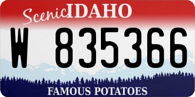 ID license plate W835366