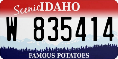 ID license plate W835414