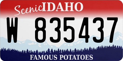 ID license plate W835437