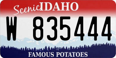 ID license plate W835444