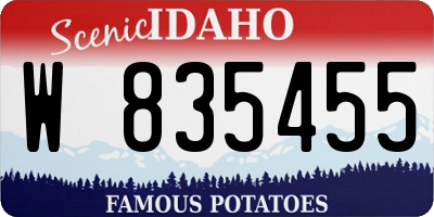 ID license plate W835455
