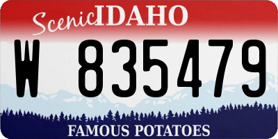 ID license plate W835479
