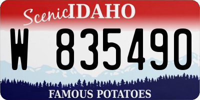 ID license plate W835490