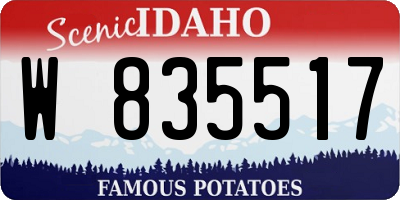 ID license plate W835517