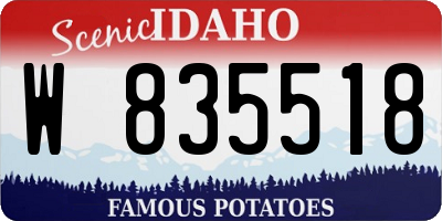 ID license plate W835518