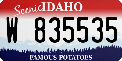 ID license plate W835535