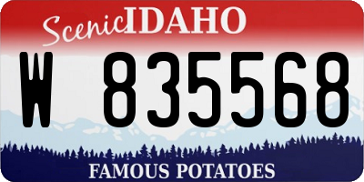 ID license plate W835568