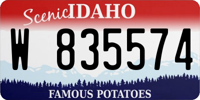 ID license plate W835574