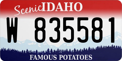 ID license plate W835581