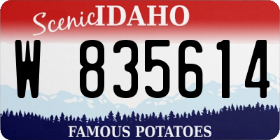 ID license plate W835614
