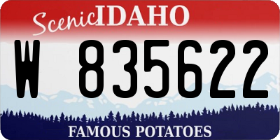 ID license plate W835622