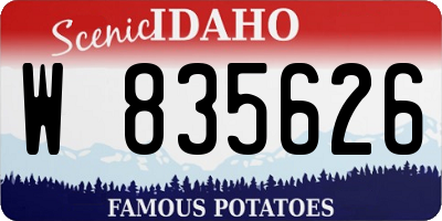 ID license plate W835626