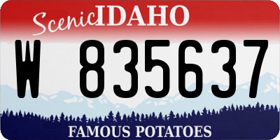 ID license plate W835637