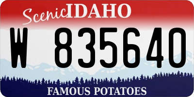 ID license plate W835640