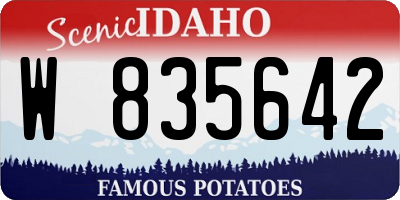 ID license plate W835642