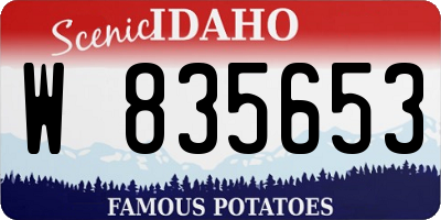 ID license plate W835653
