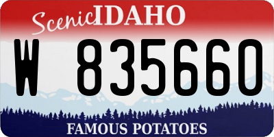 ID license plate W835660