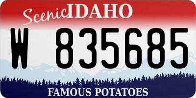 ID license plate W835685