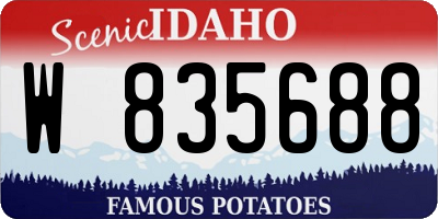 ID license plate W835688