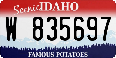 ID license plate W835697
