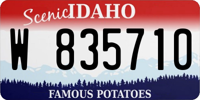 ID license plate W835710