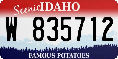 ID license plate W835712