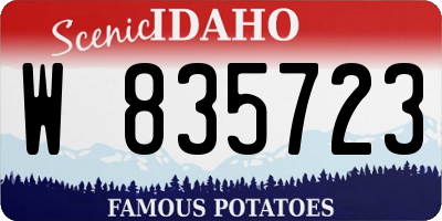 ID license plate W835723