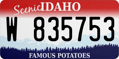 ID license plate W835753