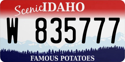 ID license plate W835777