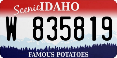 ID license plate W835819