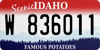 ID license plate W836011
