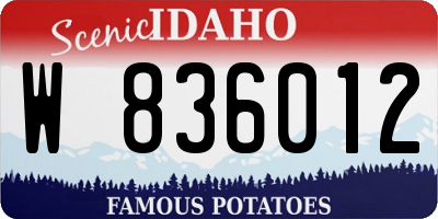 ID license plate W836012