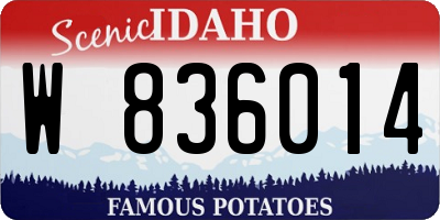 ID license plate W836014