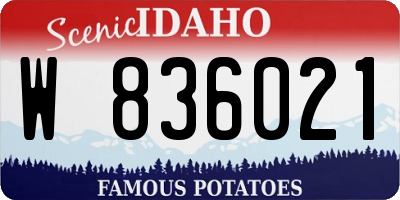 ID license plate W836021