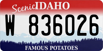ID license plate W836026