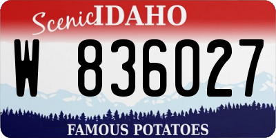 ID license plate W836027