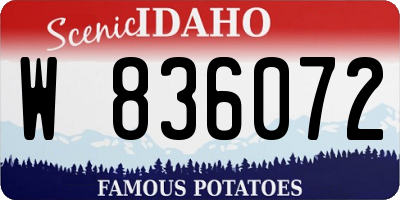 ID license plate W836072