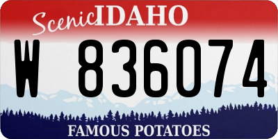 ID license plate W836074